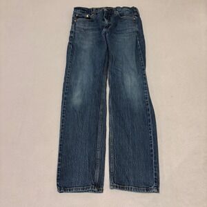 Levis 505 Regular Fit Straight Leg Jeans Mens 30x32 Medium Wash Denim Grunge